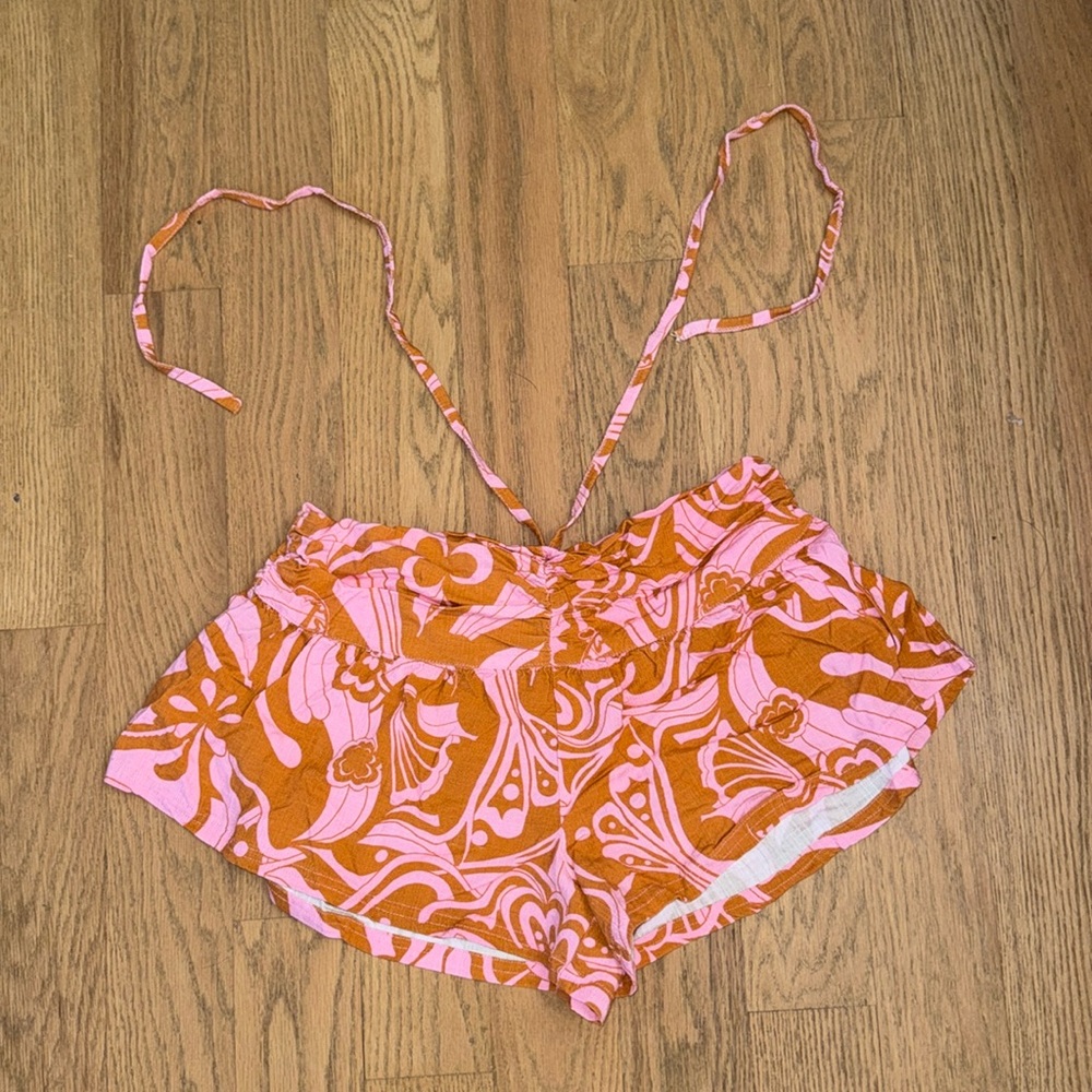 Free People shorts with wrap around tie